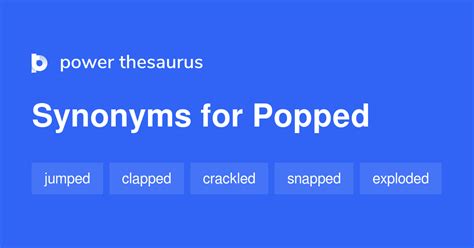 popped synonym|synonyms for popped out.